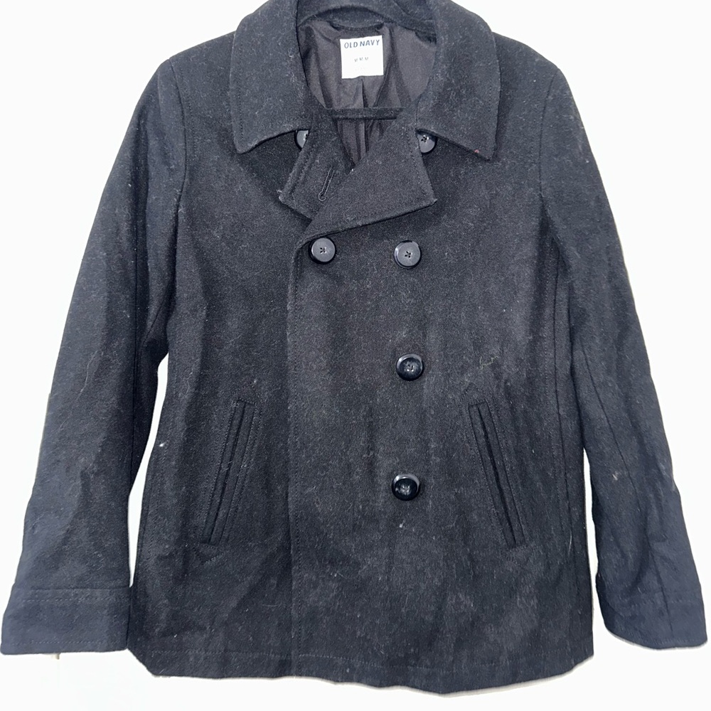 Old Navy Charcoal Double-Breasted Coat